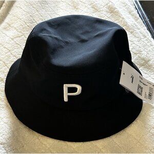 Puma Golf P Bucket Hat Lightweight Stylish Sun Protection Size Small/Medium NWT